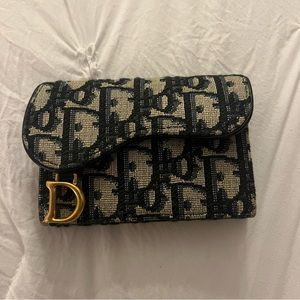 Dior Saddle Flap Card Holder